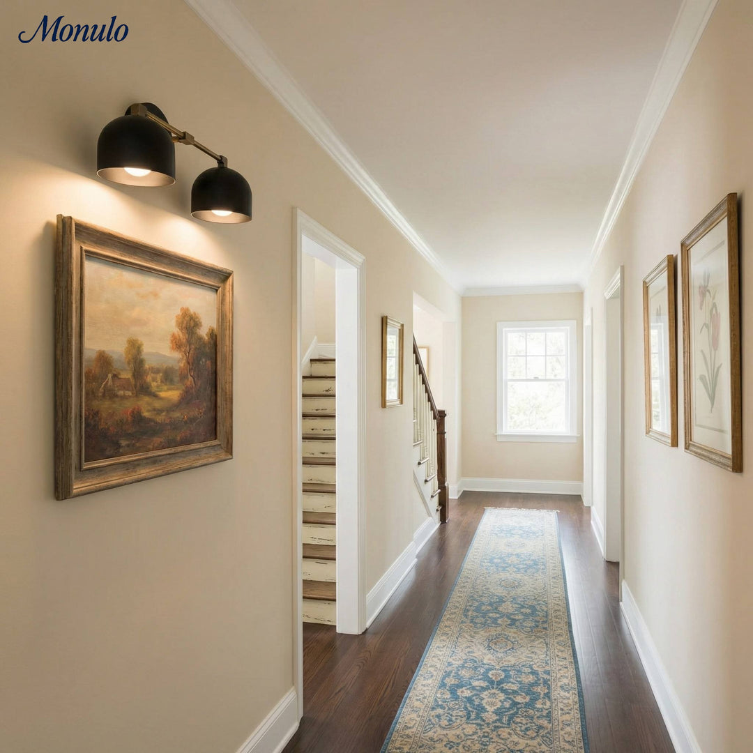 Aplique de pared Metio Dome para tocador – Lámpara de estilo Mid-Century para baño