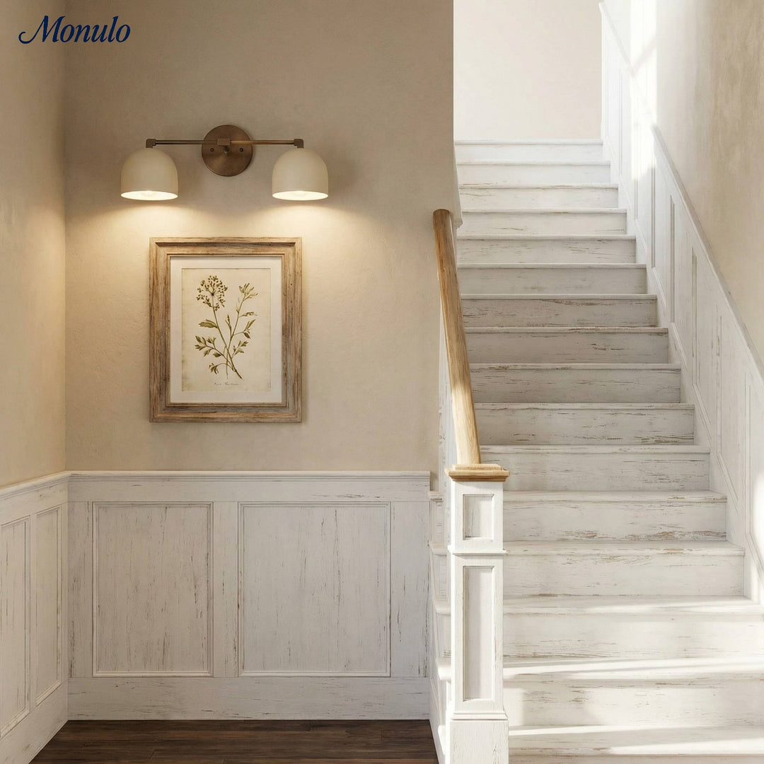 Aplique de pared Metio Dome para tocador – Lámpara de estilo Mid-Century para baño