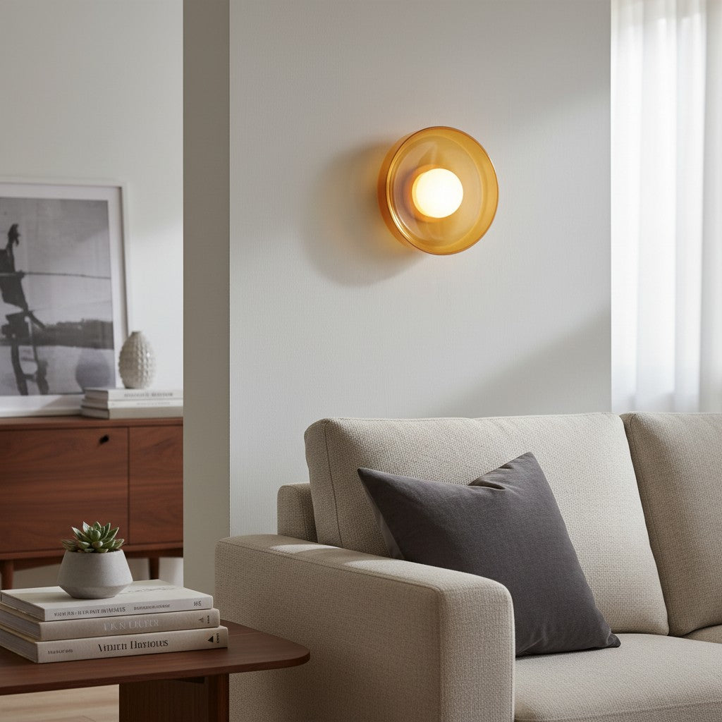 Verdoma Morandic Scheiben-Orb Wand- und Deckenlampe für moderne Innenräume