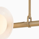 Cargar imagen en el visor de la Galería, Lámpara de araña lineal Elorina de 6 luces - Lámpara de metal moderna - Iluminación para comedor
