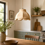 Load image into Gallery viewer, Vintage Plaid Fabric Pendant Light