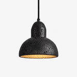 Cargar imagen en el visor de la Galería, Cratera Black Travertine Stone Pendant Light