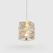 Sculptural Crystal Column LED Pendant Light