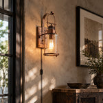 Bild in Gallery-Viewer laden, Glass jar wall sconce against a brick wall