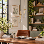 Charger l'image dans la visionneuse de galerie, Brass Rippled Frosted Glass Pendant Light