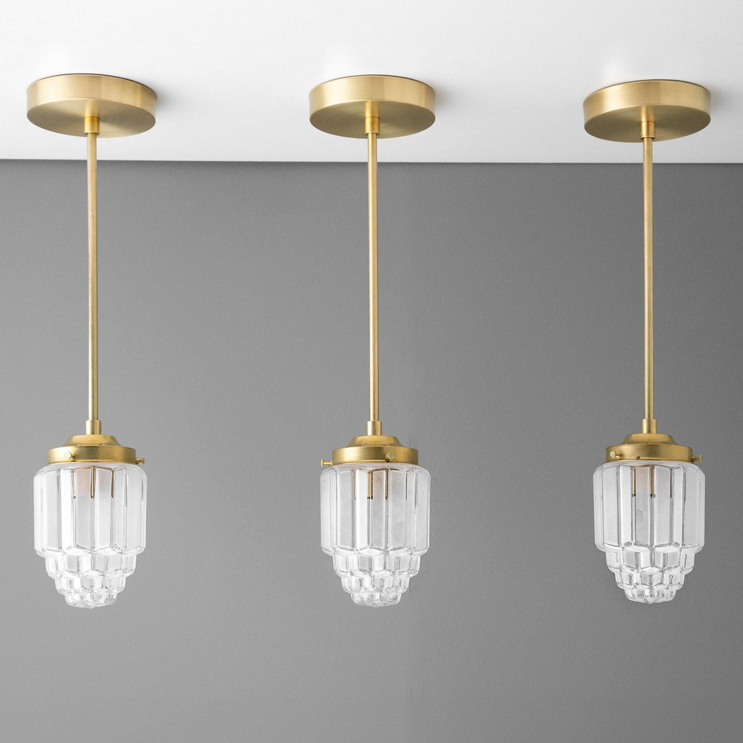 Tierlux Glass Pendant Light - Art Deco Globe Design