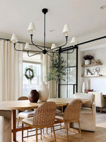 Load image into Gallery viewer, Sleek Chandelier Featuring Layered Linear Silhouette

