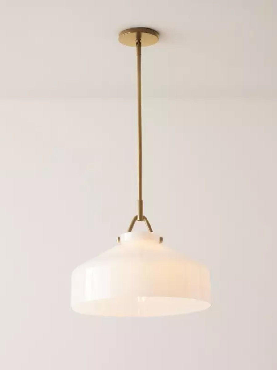 Hanton Nordic Metal Henry Pendant Light - Minimalist Glass And Metal Shade