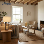 Bild in Gallery-Viewer laden, Luma Industrielle Moderne Tisch- und Stehlampe mit Weichem Stoffschirm – Zeitgenössische Beleuchtung für Zuhause und Büro