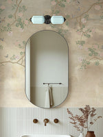 Cargar imagen en el visor de la Galería, Aplique de pared horizontal Eloise de cristal vintage americano con forma de farol

