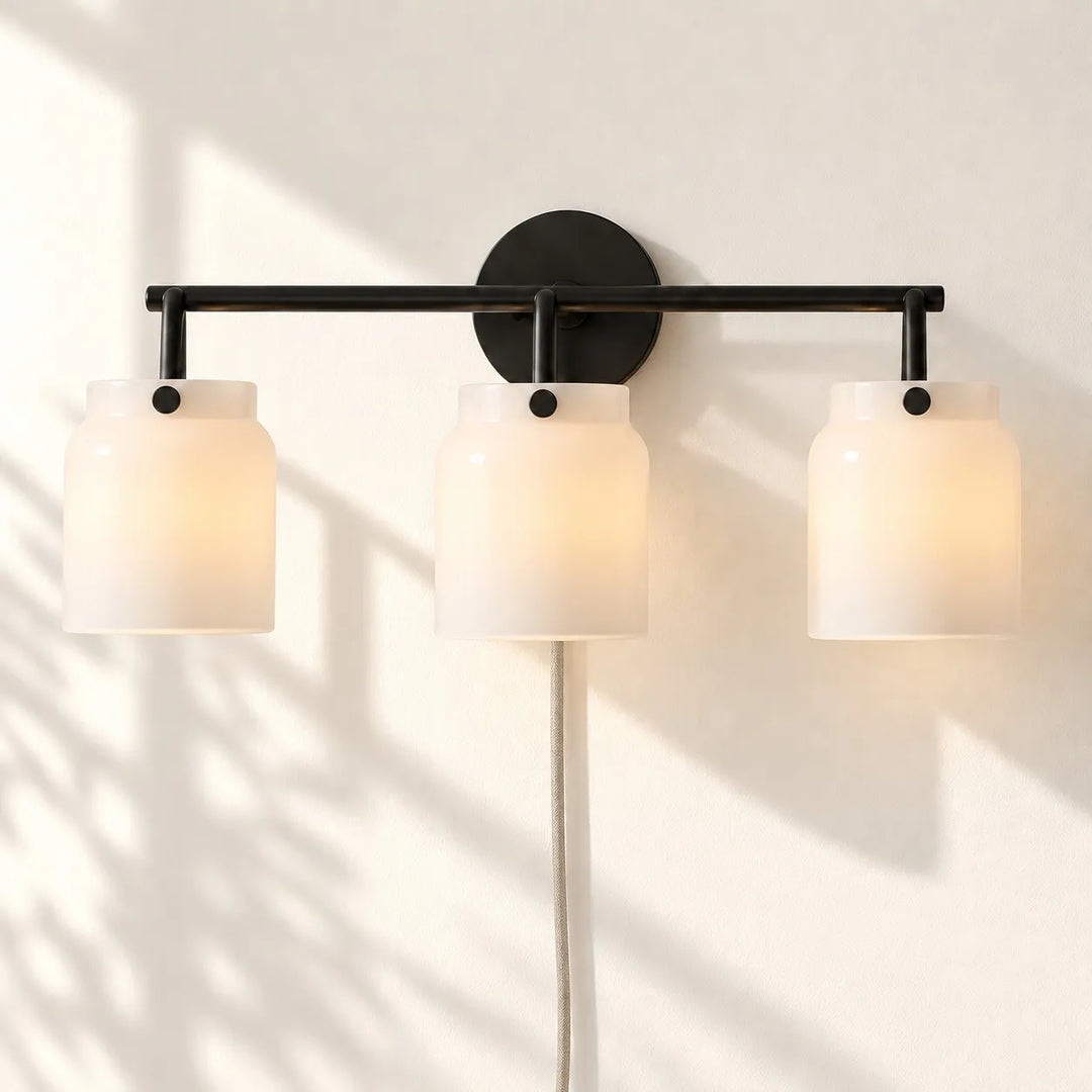 Hanton Modern Minimalist Nordic Plug-In Wall Sconce for Bathroom and Hallway