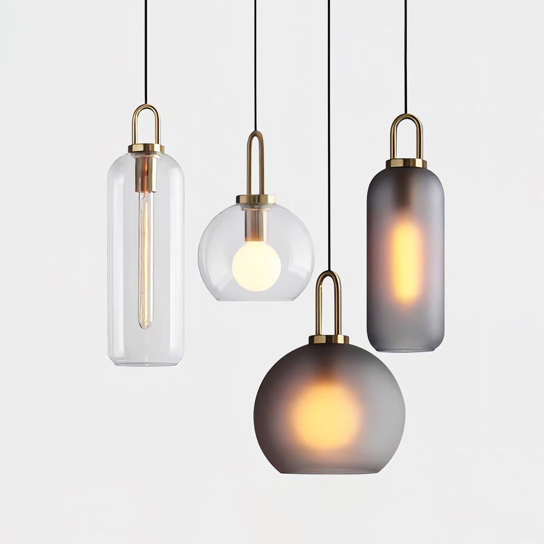 Copper-Plated Glass Plug-In Swag Pendant