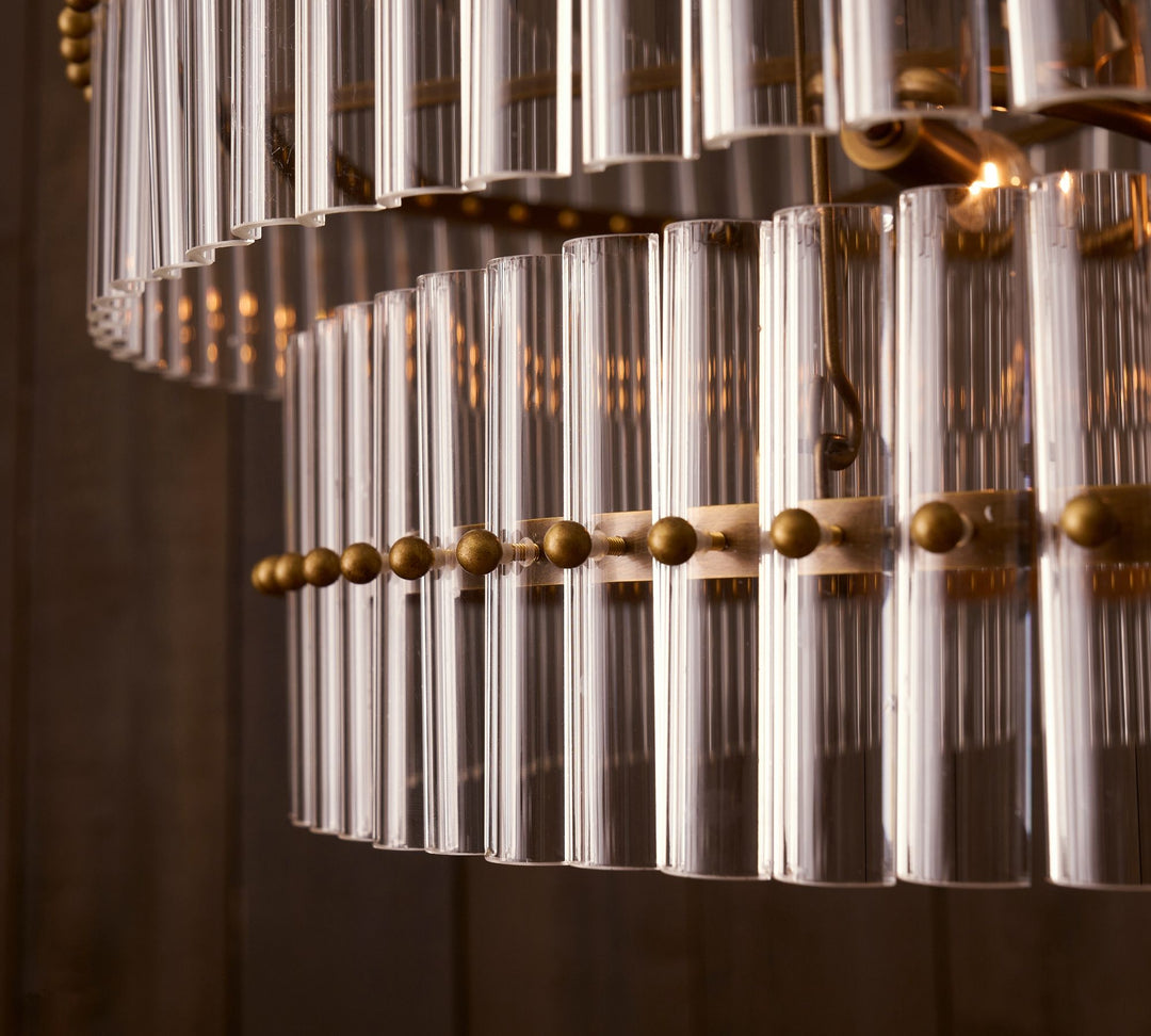 Lámpara colgante de cristal Lumora: estilo moderno de araña de cristal