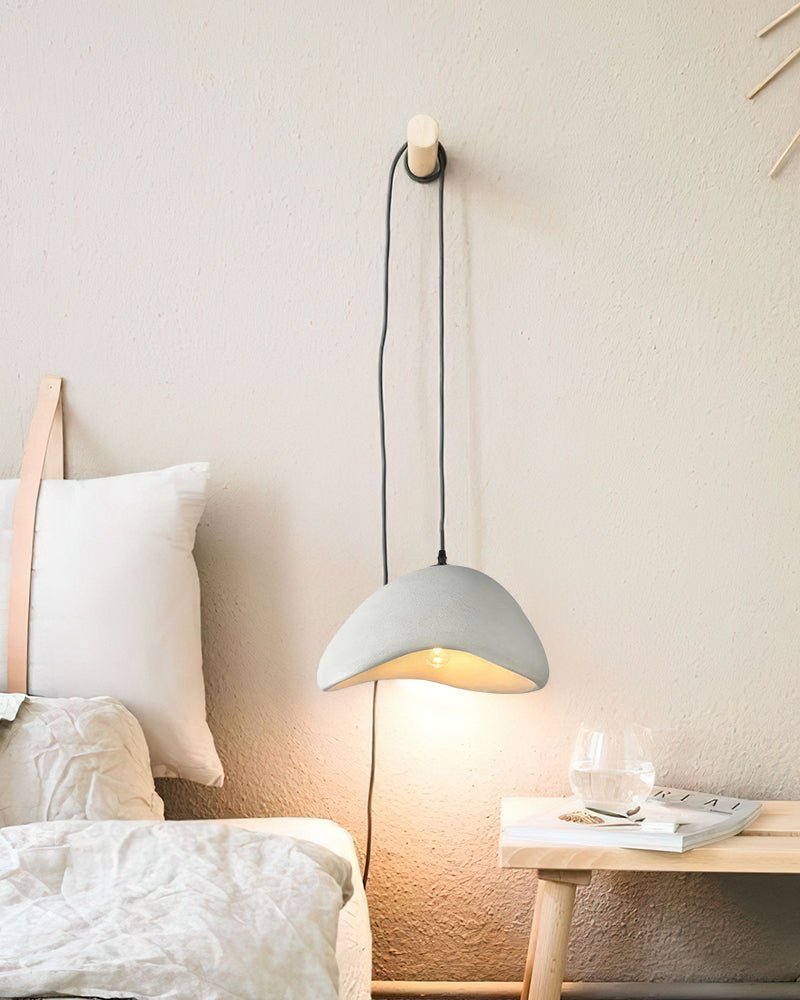 Curved Polystyrene Plug-In Pendant Light