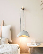 Curved Polystyrene Plug-In Pendant Light