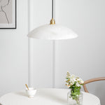 Load image into Gallery viewer, Natural Stone Plug-In Swag Pendant Light