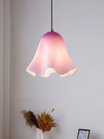 Load image into Gallery viewer, Undulating Glass Flower Plug-In Swag Pendant