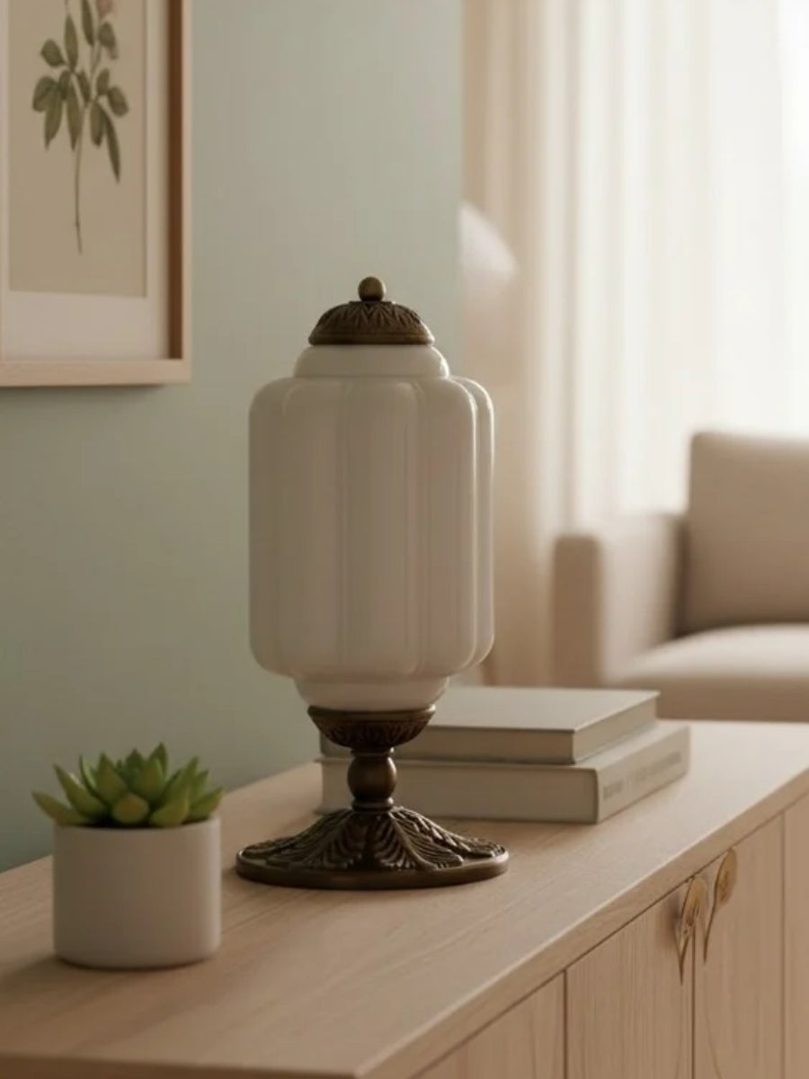 Vintage Glas Eloise Tischlampe