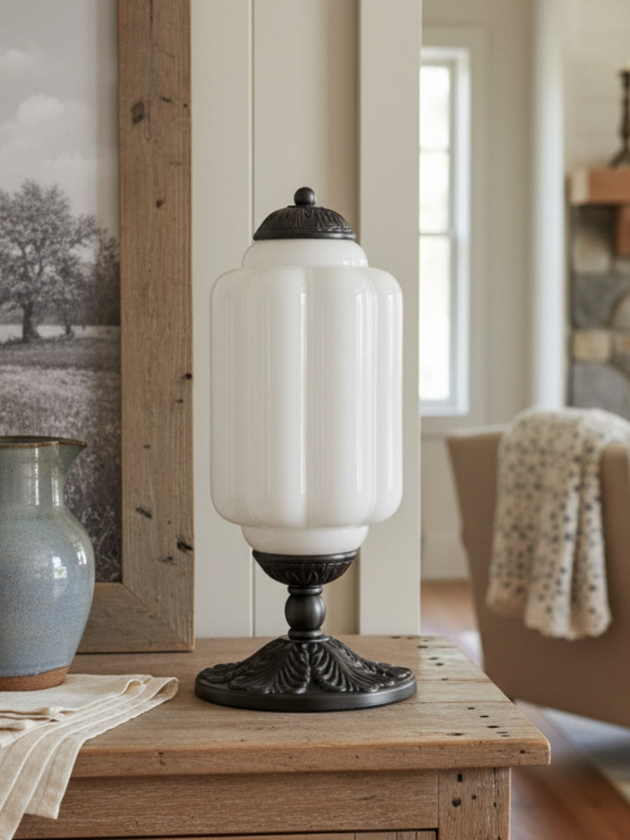 Vintage Glas Eloise Tischlampe