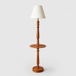 Load image into Gallery viewer, Vintage Solid Wood Floor Lamp with Optional Side Table