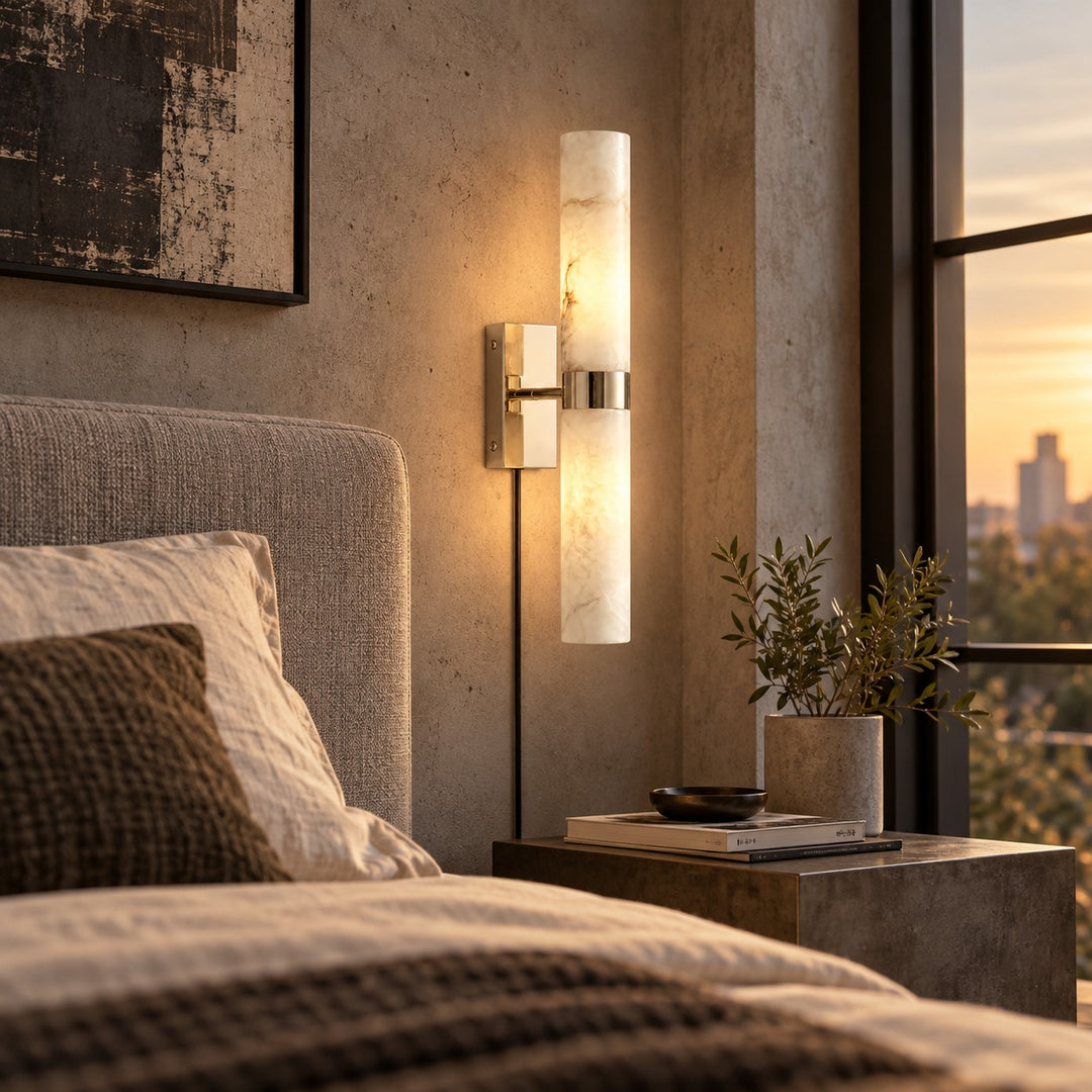 Modern Double Tube Design Plug-In Wall Sconce