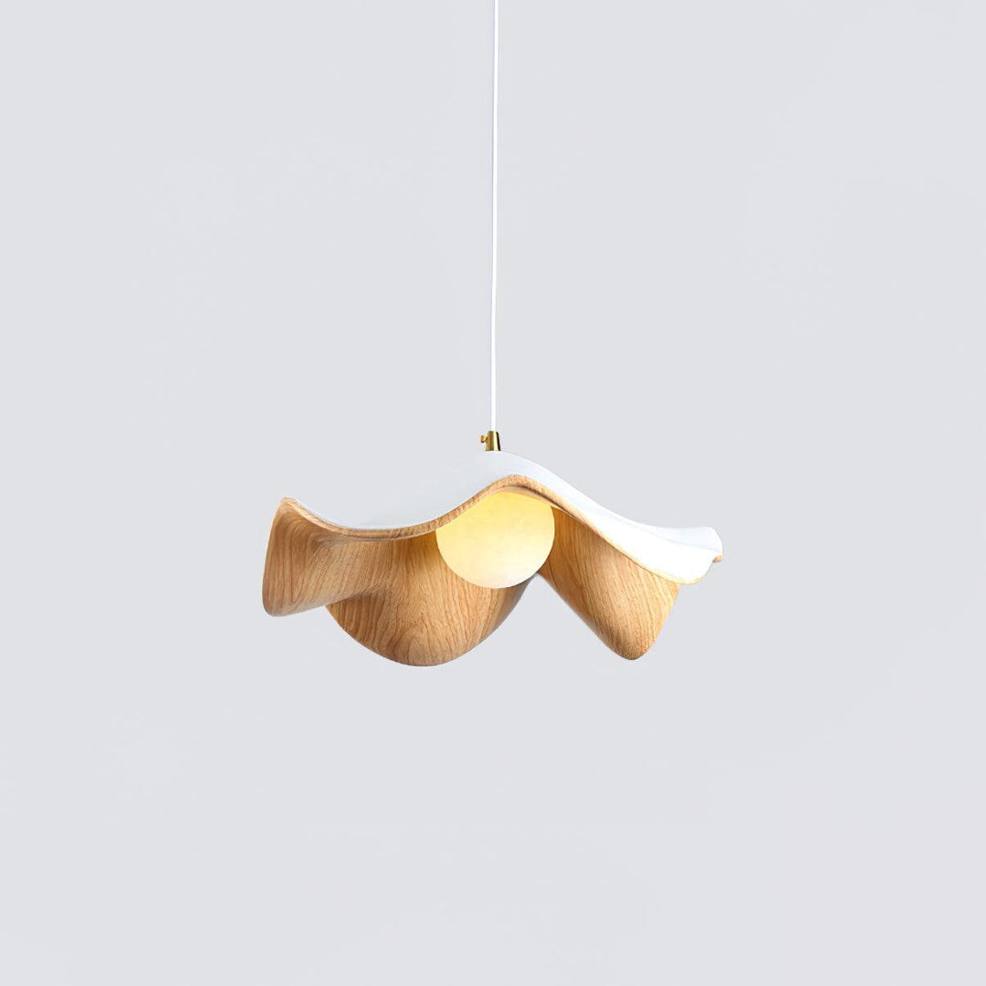 Leaf Vein Glass Plug-In Pendant Lamp