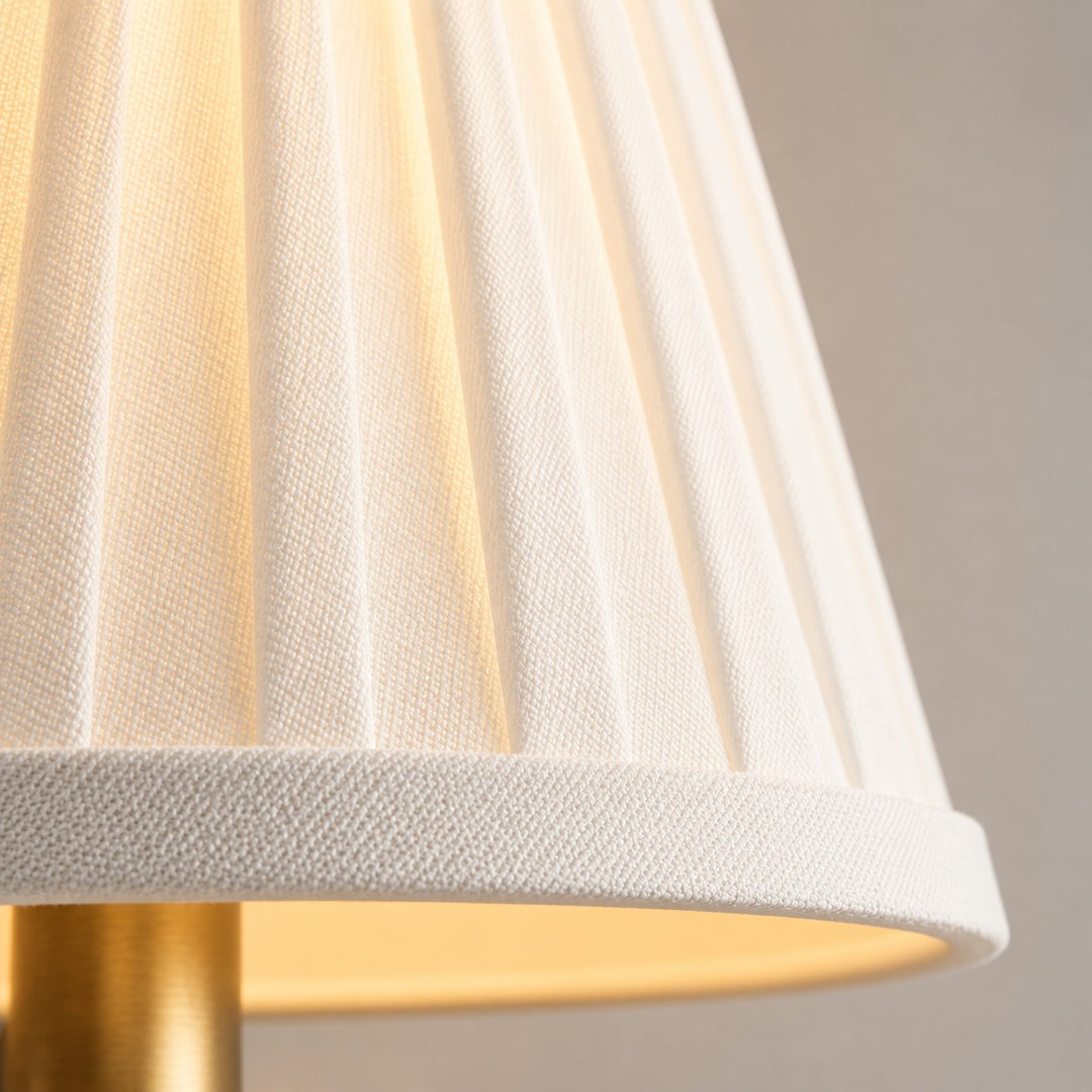 Rowan No-Wire Pleated Drum Shade Wall Sconce – Plug-In Fabric Wall Light