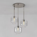 Load image into Gallery viewer, Lumivelle Pebble Glass Chandelier - 3-Light Modern Pendant Style
