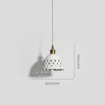 Bild in Gallery-Viewer laden, Woven Ceramic Brass Swag Pendant Light