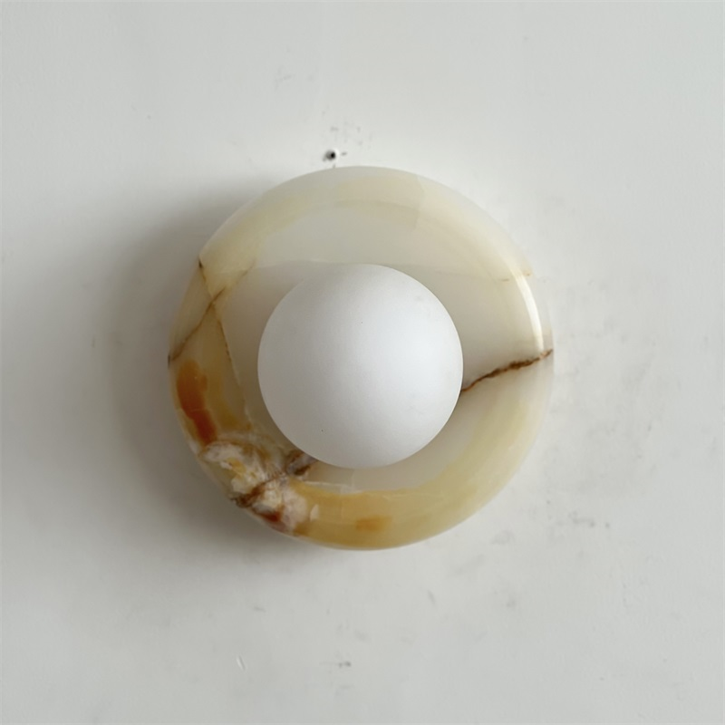 Applique Orli en jade blanc