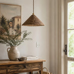 Cargar imagen en el visor de la Galería, Textured cone pendant light in room setting