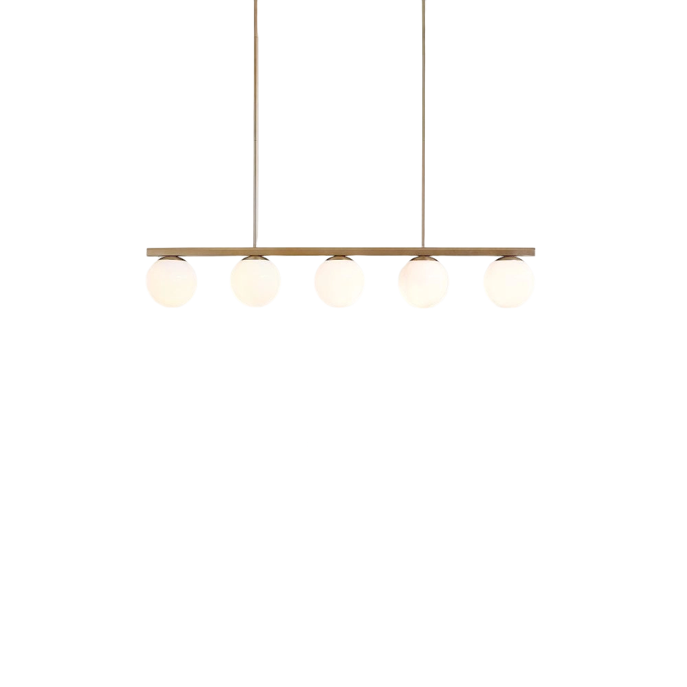 Lámpara de techo redonda Brelia - Lámpara de techo moderna con forma de globo de cristal lechoso