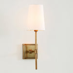 Load image into Gallery viewer, Derlina White Linen Shade Sconce – Classic Single To Triple Wall Light
