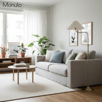 Load image into Gallery viewer, Fibura Elegant Floor Lamp – Modern Linen Shade Floor Lamp for Living Room and Lounge
