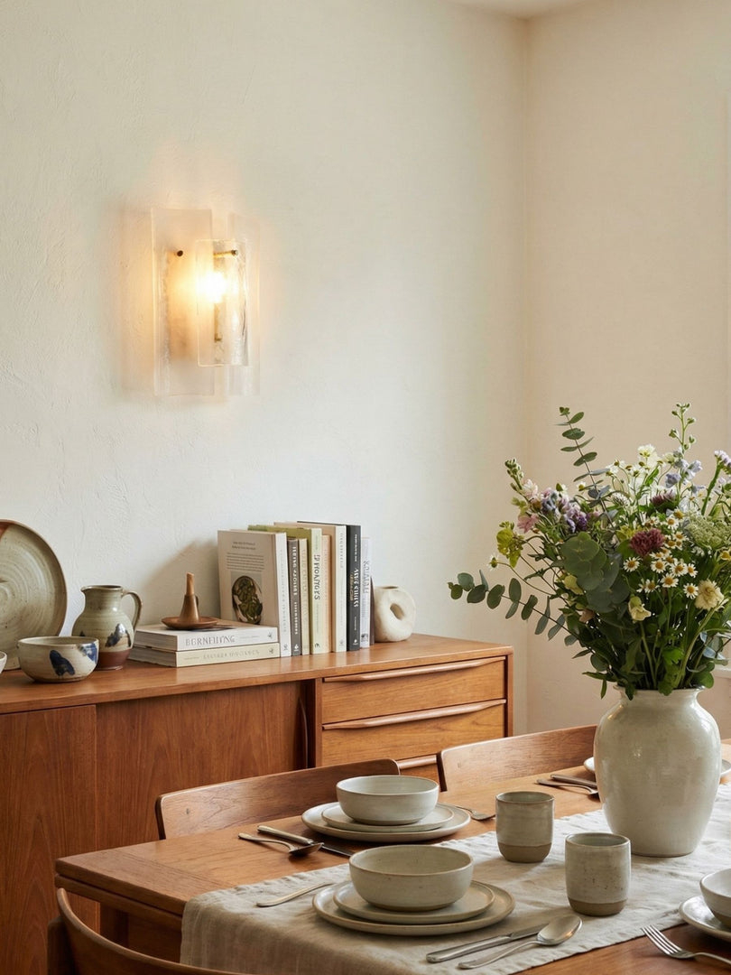 Velora Geschichtete Glas-Wandleuchte - Moderne Eleganz für Wohnzimmer