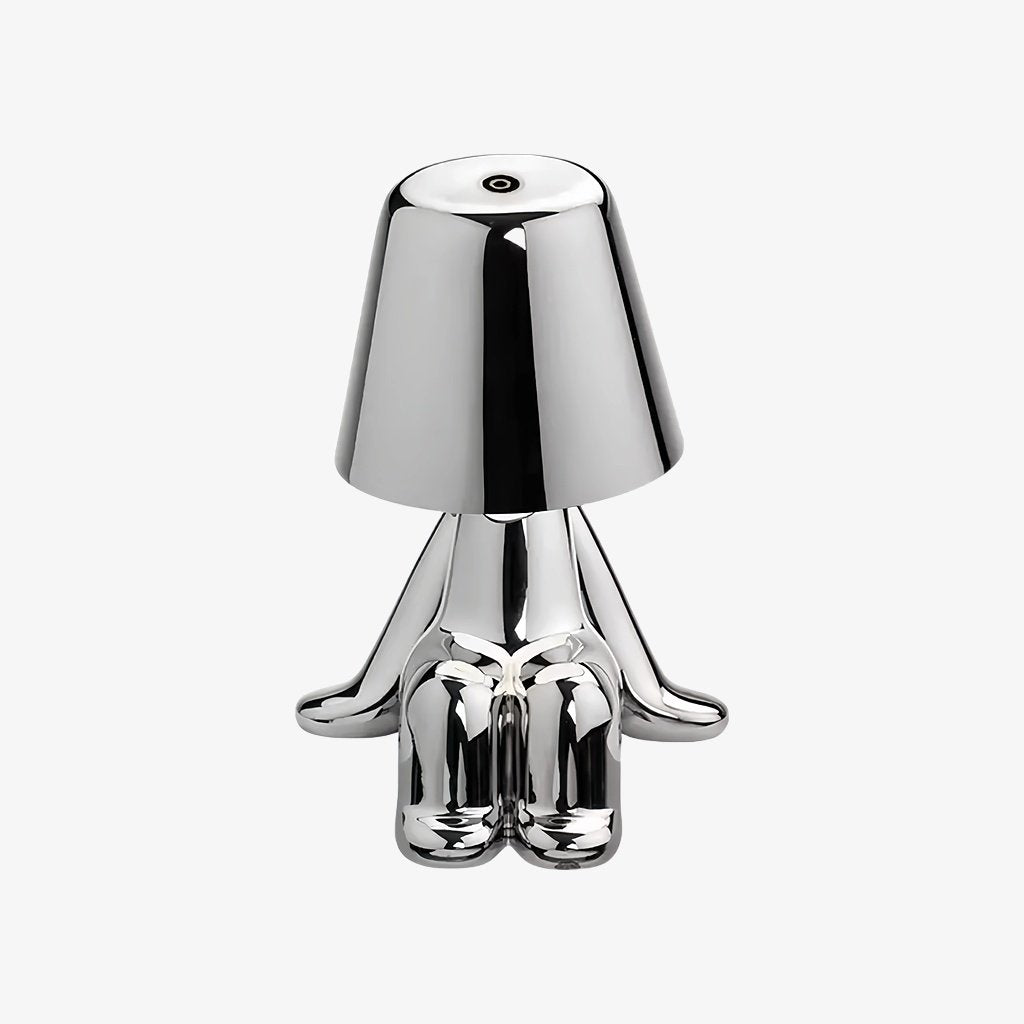 Aurabrova Wiederaufladbare Tischlampe in Menschenform – Moderne Aluminiumlampe für das Wohnzimmer