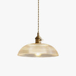 Charger l'image dans la visionneuse de galerie, Polished Brass Domed Glass Plug-In Pendant