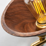 Load image into Gallery viewer, Interior view of the curved solid-wood lamp shade