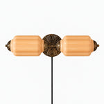 Cargar imagen en el visor de la Galería, Eloise fluted milk-glass plug-in wall sconce