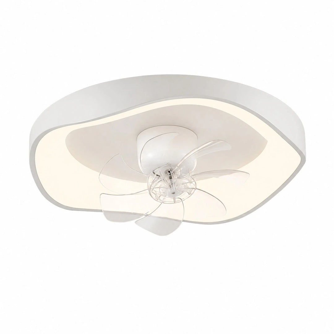 Oscillating white 52 cm ceiling fan light SKU image