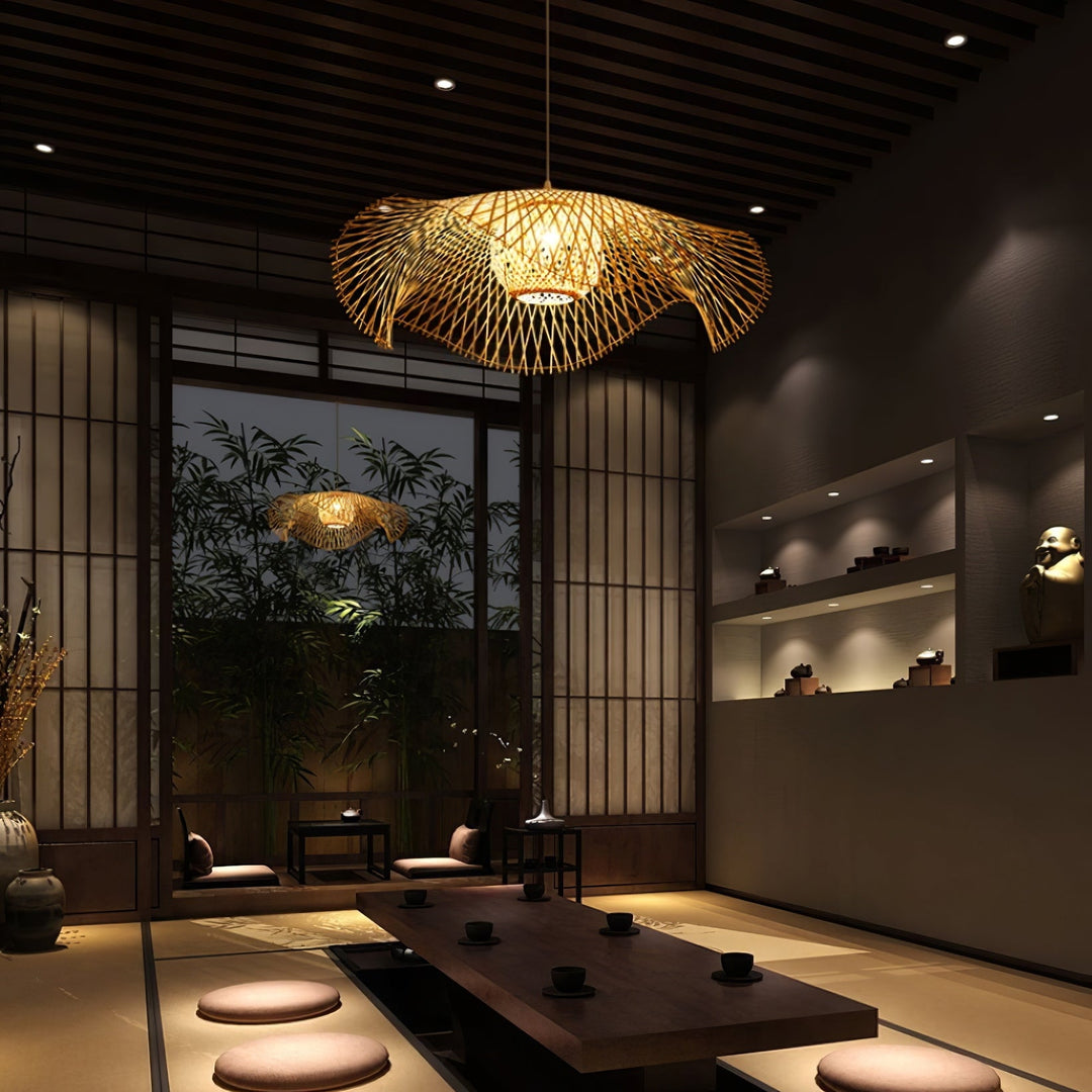 Natural Woven Shade Plug-In Light