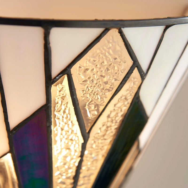 TF Astoria Art Glass Wall Sconce – Handcrafted Vintage Style Accent Lamp for Bedrooms