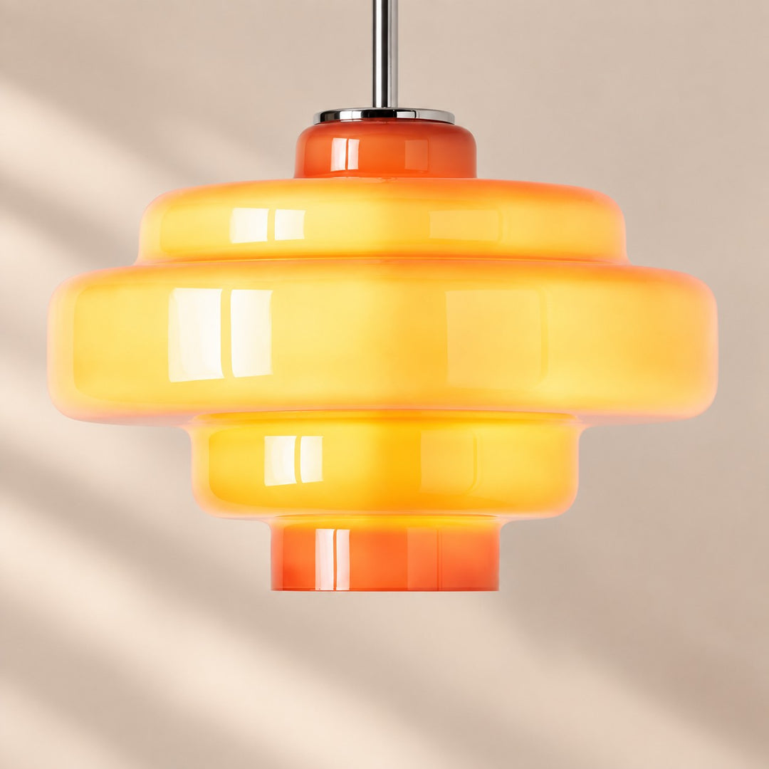Koloro Millie Plug-In Glass Pendant Light - Retro Colorful Pendant for Modern Interiors