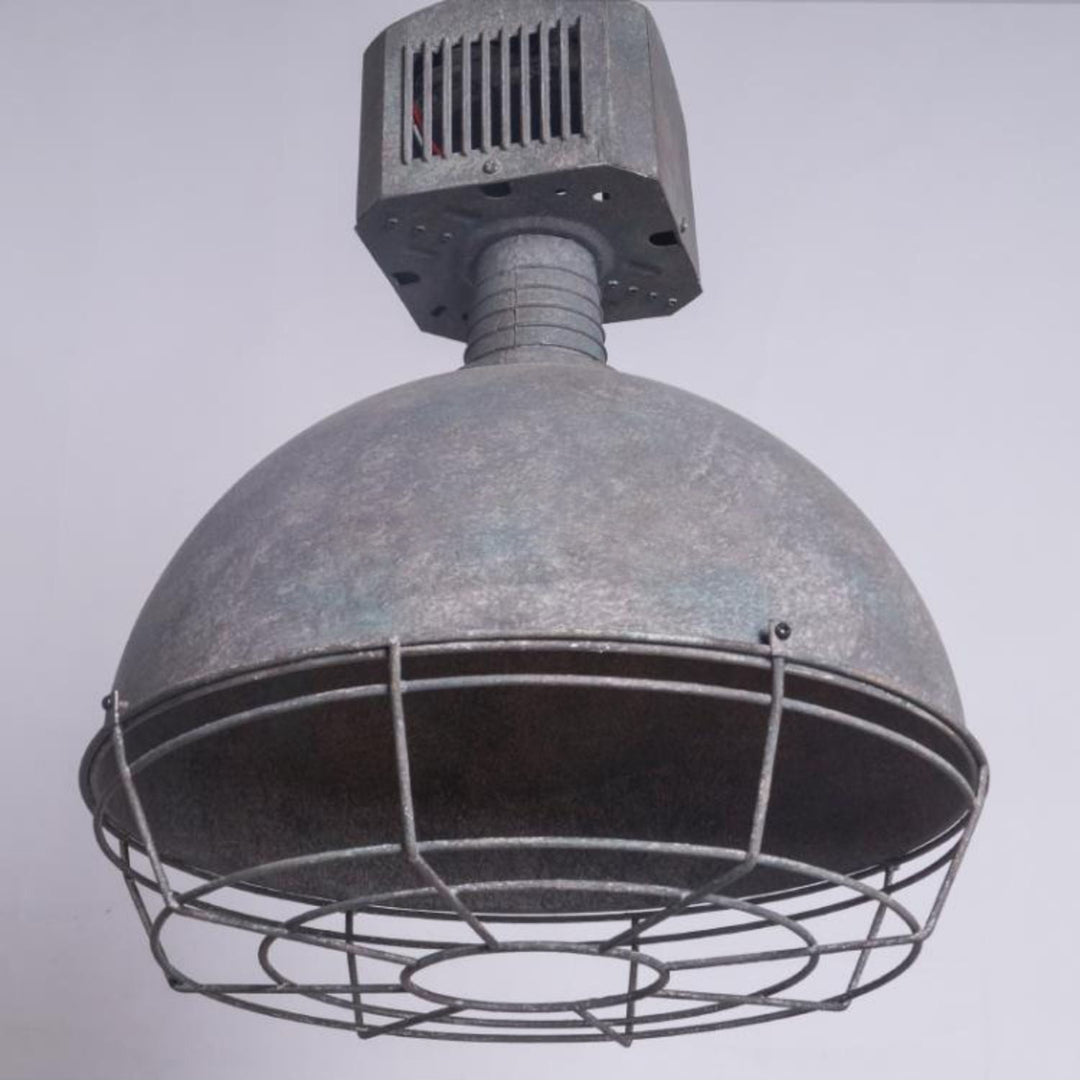 Lámpara Colgante Industrial de Metal con Jaula