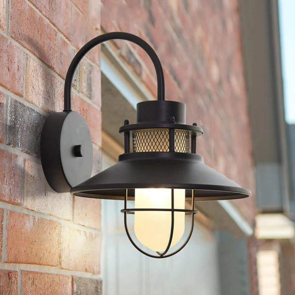 Torche extérieure lumineuse en métal pour mur
