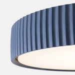 Cargar imagen en el visor de la Galería, Close view of the blue ribbed acrylic and resin shade