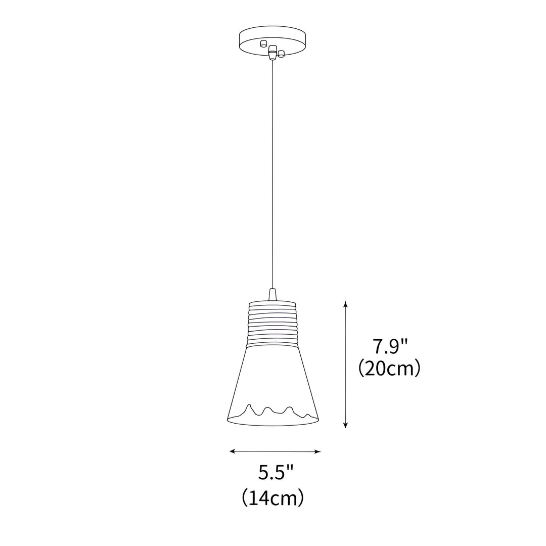 Nordische Hanfseil Glas Pendelleuchte