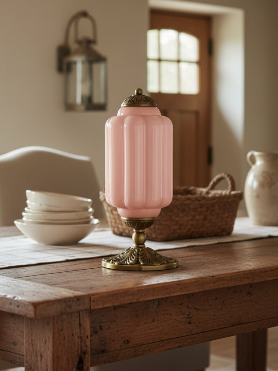Vintage Glas Eloise Tischlampe
