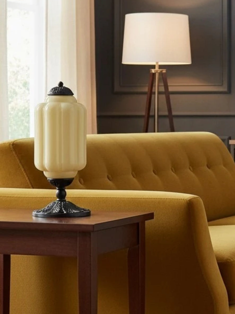 Vintage Glas Eloise Tischlampe