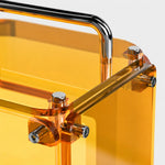 Cargar imagen en el visor de la Galería, Close view of the metal handle and translucent acrylic panel